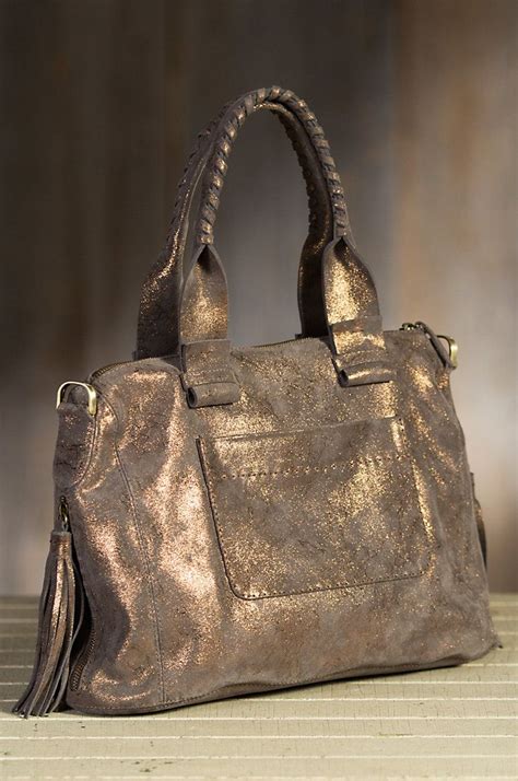 Shimmering talisman leather bags